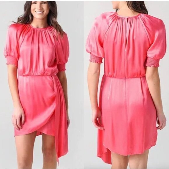 SAYLOR Zulu Minidress in Melon Pink Size Large - Picture 1 of 14